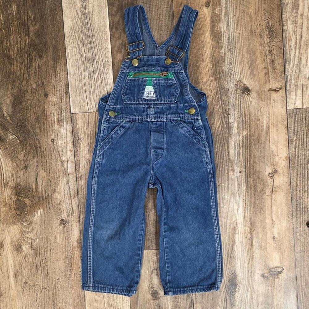 Vintage Liberty Overalls Bibs Todder 2T Denim Carpenter Style Farm